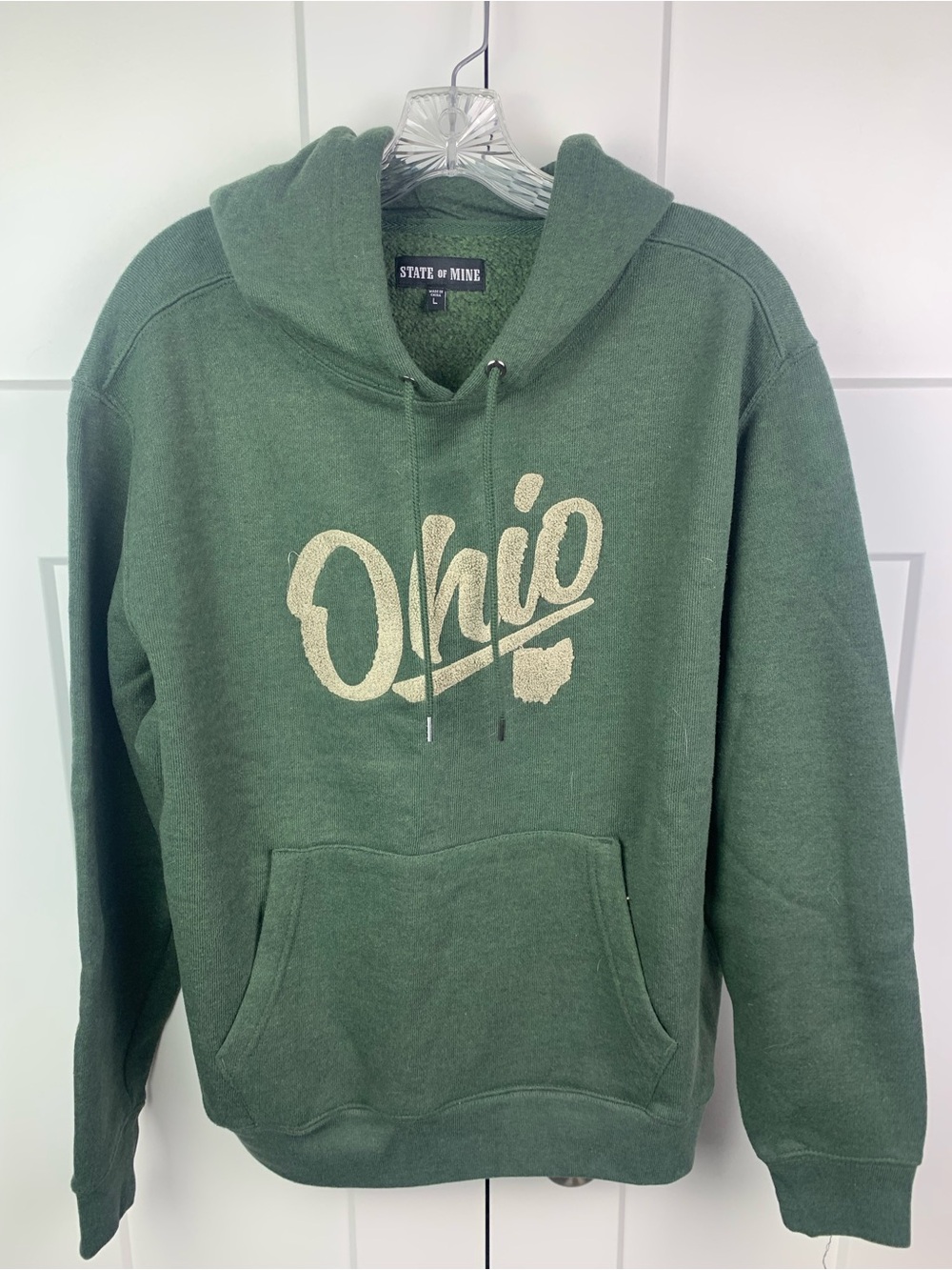 State Of Mine OHIO Men’s Hoodie Sweatshirt LARGE Green University Pride